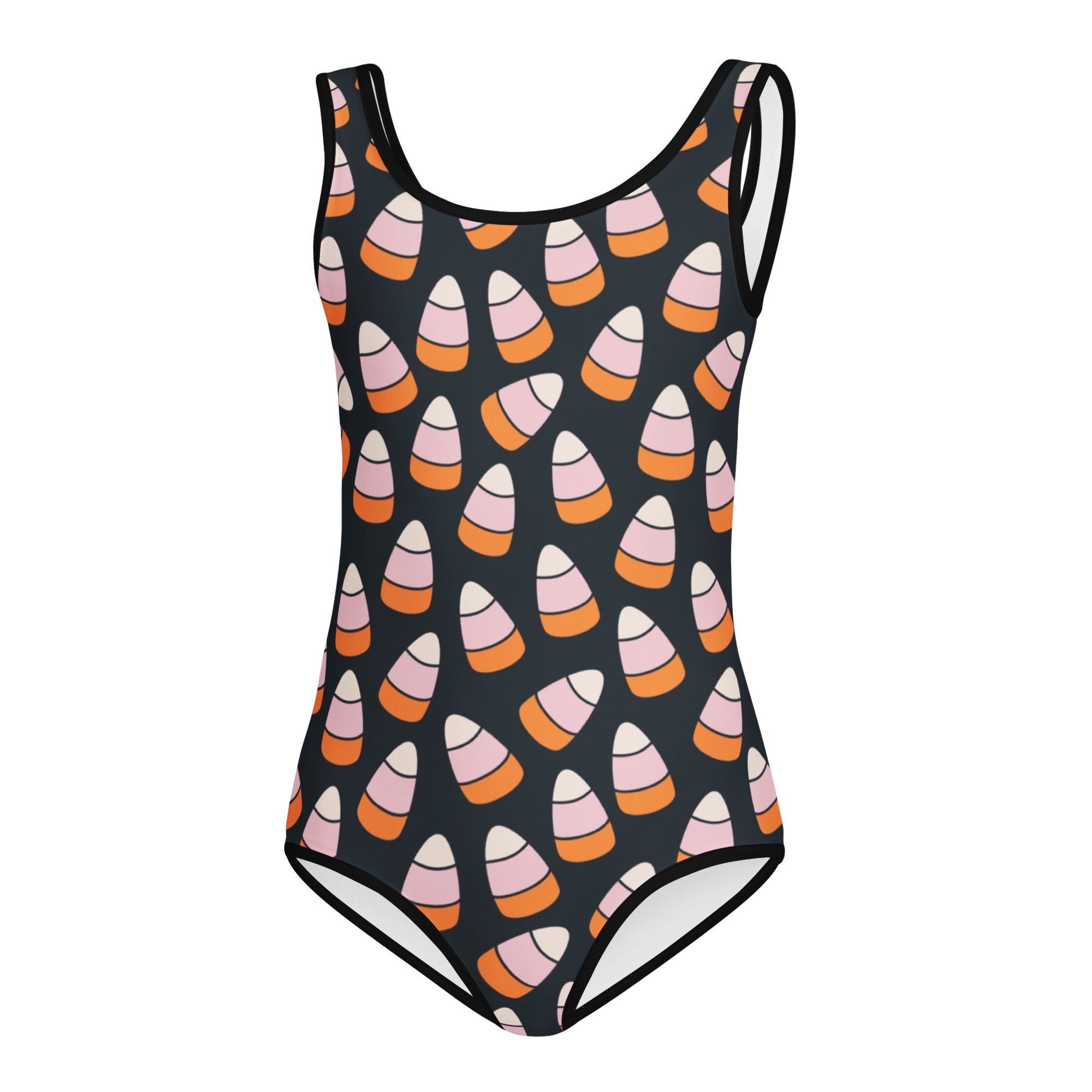 Girls Pink Candy Corn Halloween Leotard – Buttery-Soft, Quick-Dry 4-Way Stretch Comfort for Dance & Gymnastics