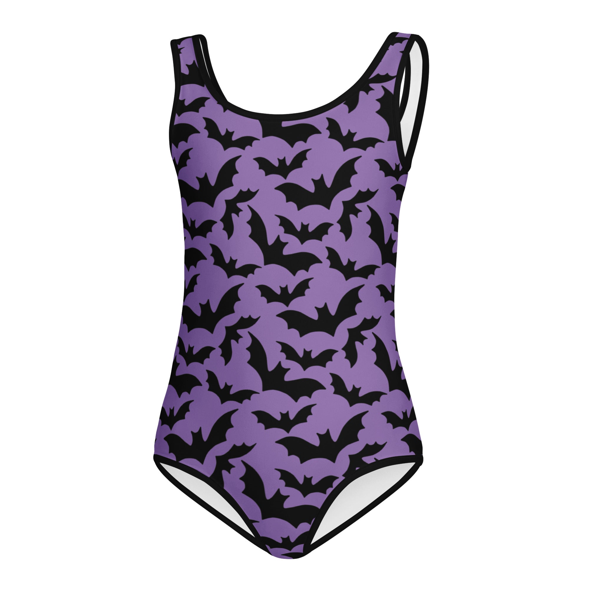 Girls Purple Bat Themed Halloween Leotard – Buttery-Soft, Quick-Dry 4-Way Stretch Comfort for Dance & Gymnastics