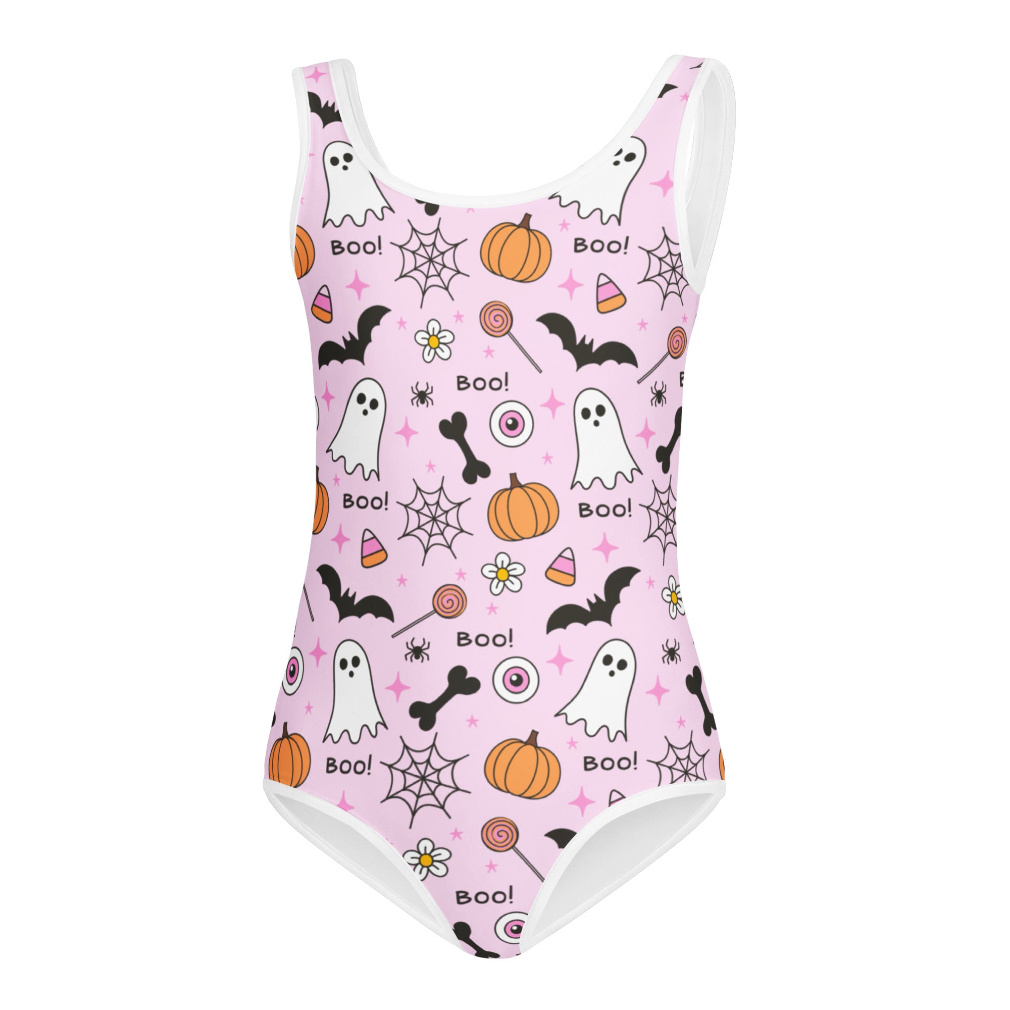 Girls Pink Halloween Leotard – Buttery-Soft, Quick-Dry 4-Way Stretch Comfort for Dance & Gymnastics