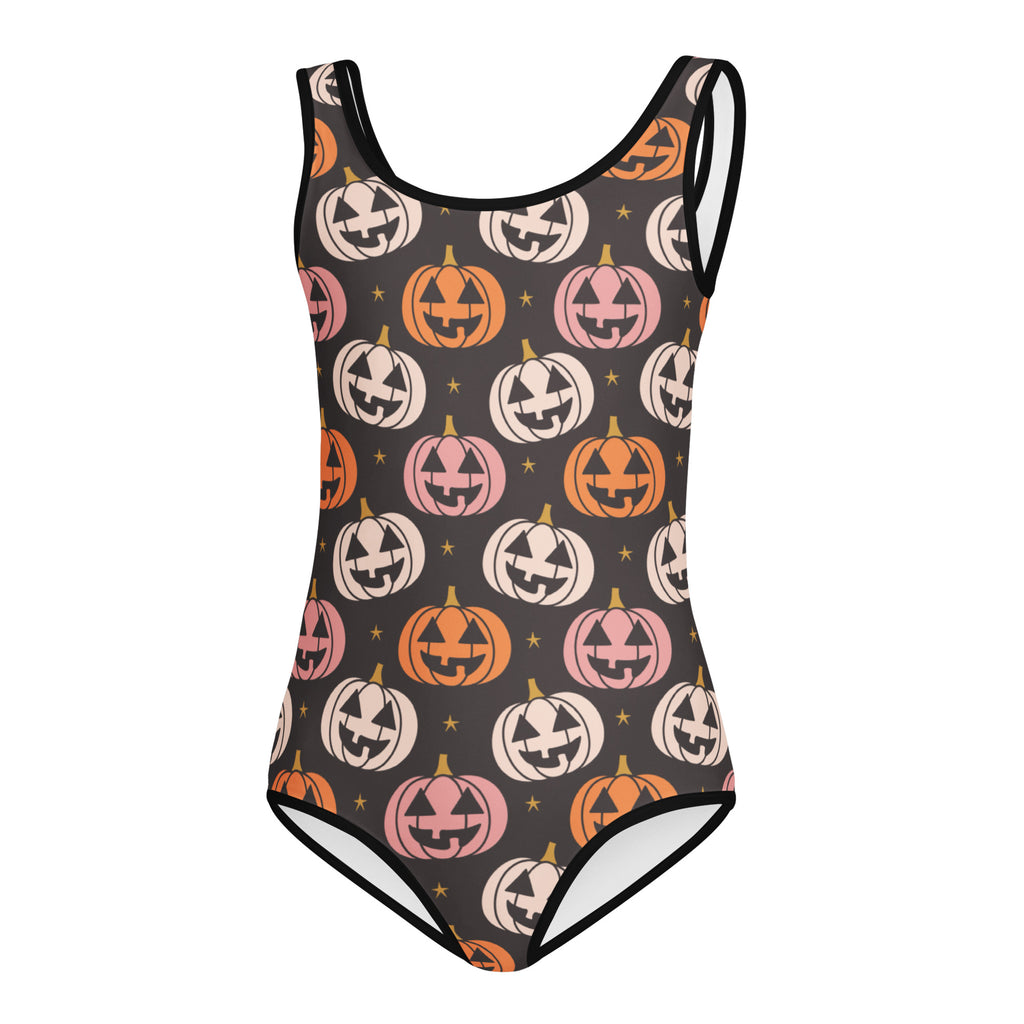 Girls Jack O’ Lantern Halloween Leotard – Buttery-Soft, Quick-Dry 4-Way Stretch Comfort for Dance & Gymnastics