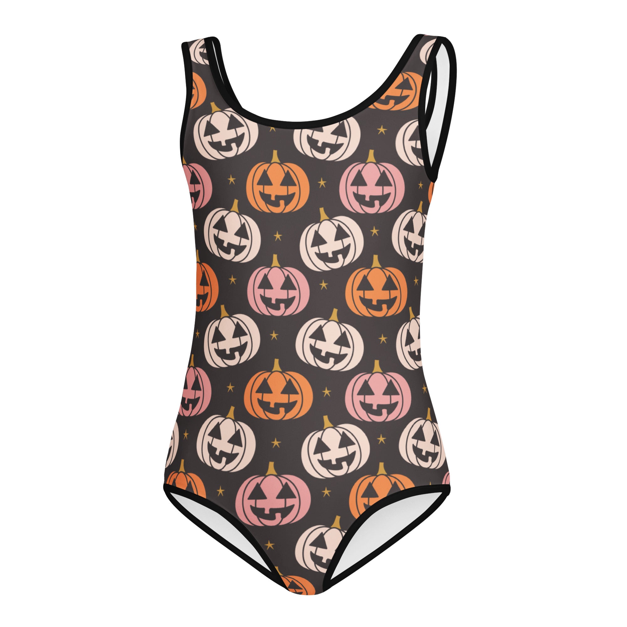 Girls Jack O’ Lantern Halloween Leotard – Buttery-Soft, Quick-Dry 4-Way Stretch Comfort for Dance & Gymnastics