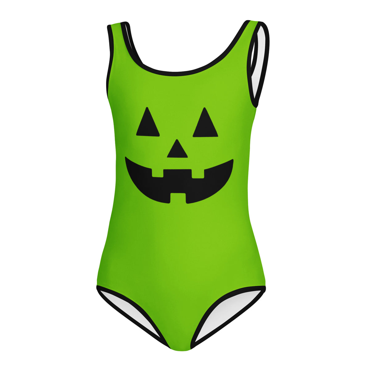Girls Green Jack O’ Lantern Halloween Leotard – Buttery-Soft, Quick-Dry 4-Way Stretch Comfort for Dance & Gymnastics