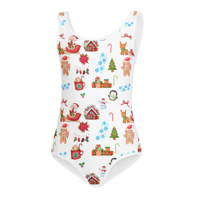 Girls Christmas Themed Leotard – Buttery Soft, Quick Dry 4-Way Stretch Comfort for Dance & Gymnastics