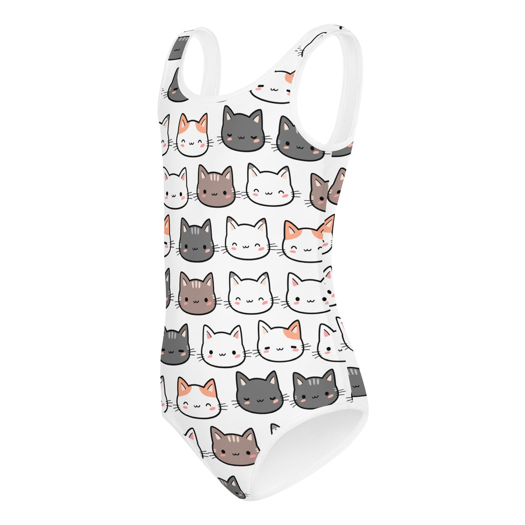 Girls Cat Face Buttery Soft Leotard - Quick Drying For Dance and Gymnastics