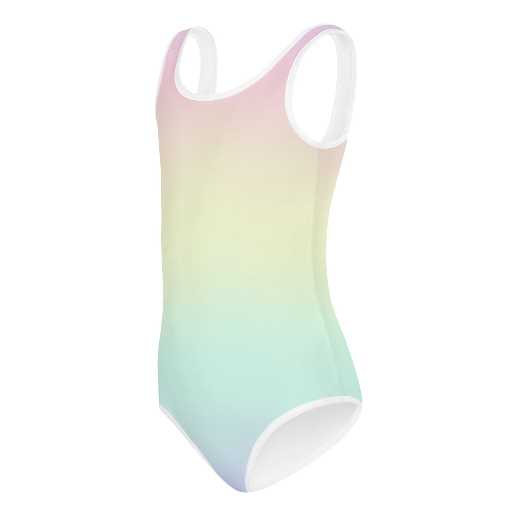 Girls Pastel Rainbow Buttery Soft Leotard - Quick Drying For Dance and Gymnastics
