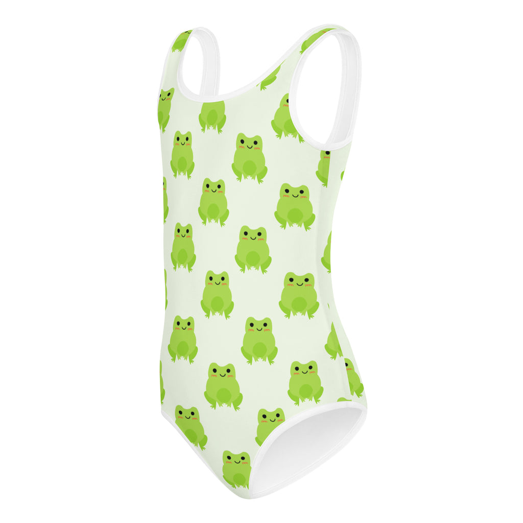 Girls Green Frog Buttery Soft Leotard - Quick Drying For Dance and Gymnastics