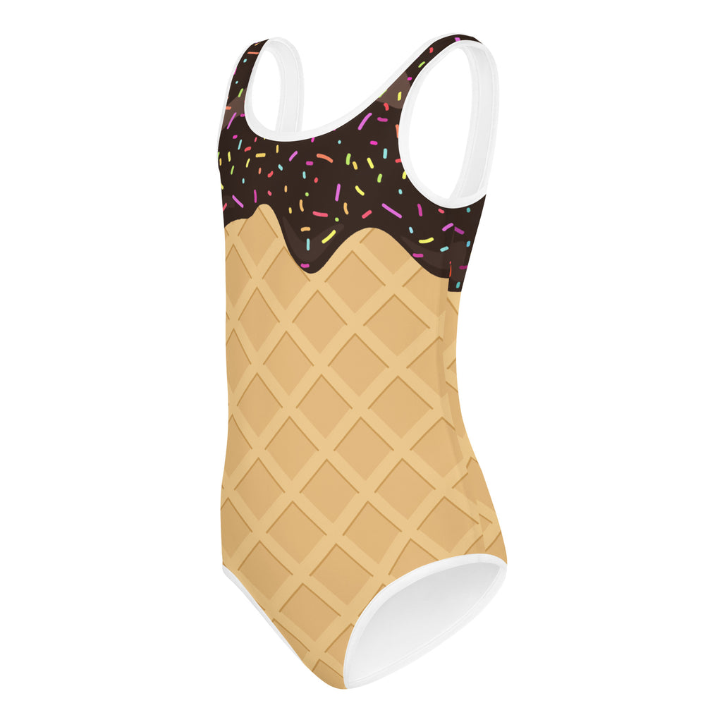 Girls Ice Cream Cone Buttery Soft Leotard - Quick Drying For Dance and Gymnastics