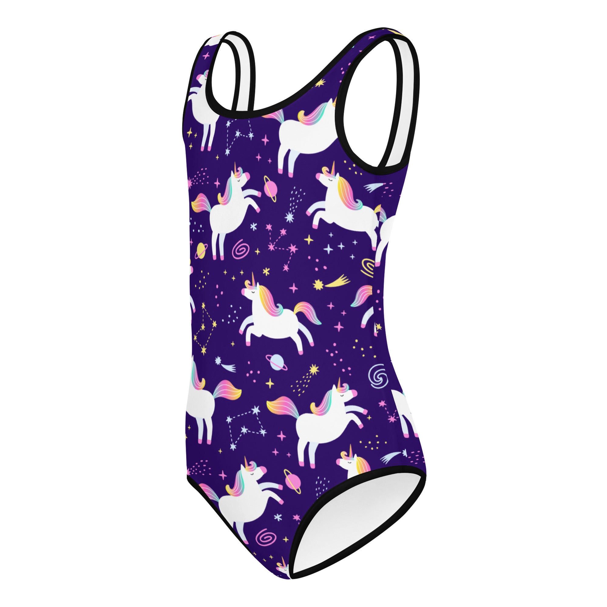Girls Space Unicorn Buttery Soft Leotard - Quick Drying For Dance and Gymnastics