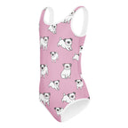 Girls Pink Pug Buttery Soft Leotard - Quick Drying For Dance and Gymnastics