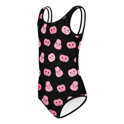 Girls Pink Pumpkins Halloween Buttery Soft Leotard - Quick Drying For Dance and Gymnastics