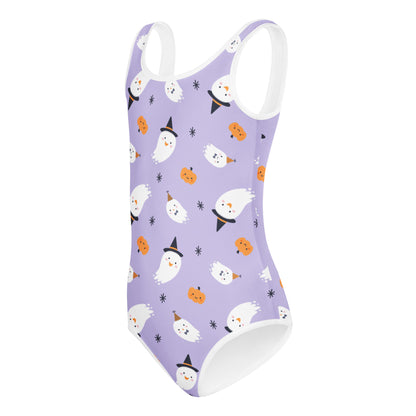 Girls Ghost Witch Halloween Buttery Soft Leotard - Quick Drying For Dance and Gymnastics