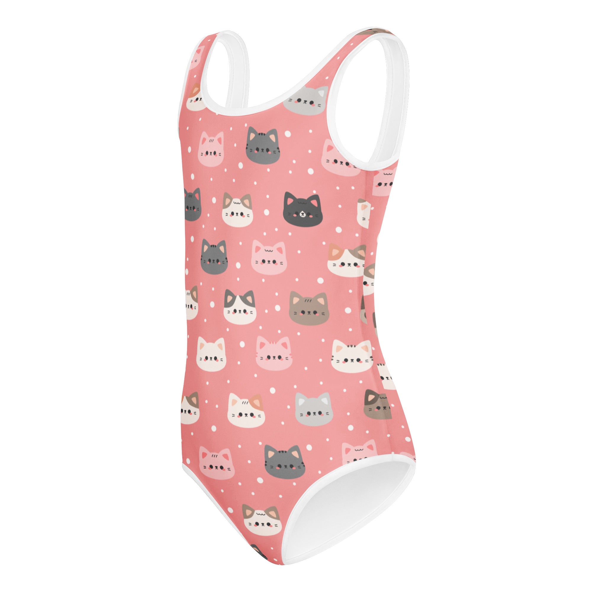 Girls Pink Cat Buttery Soft Leotard - Quick Drying For Dance and Gymnastics