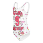 Girls Unicorn Birthday Custom Age It's My Birthday Leotard - Quick Drying For Dance and Gymnastics