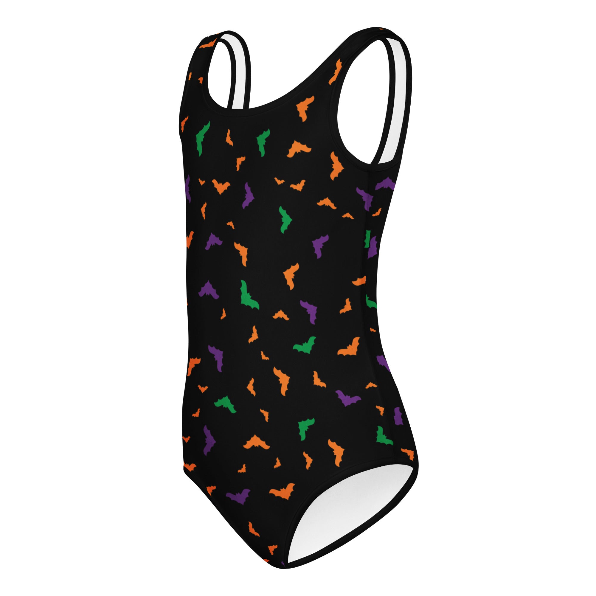 Girls Colorful Bats Halloween Leotard – Buttery-Soft, Quick-Dry 4-Way Stretch Comfort for Dance & Gymnastics