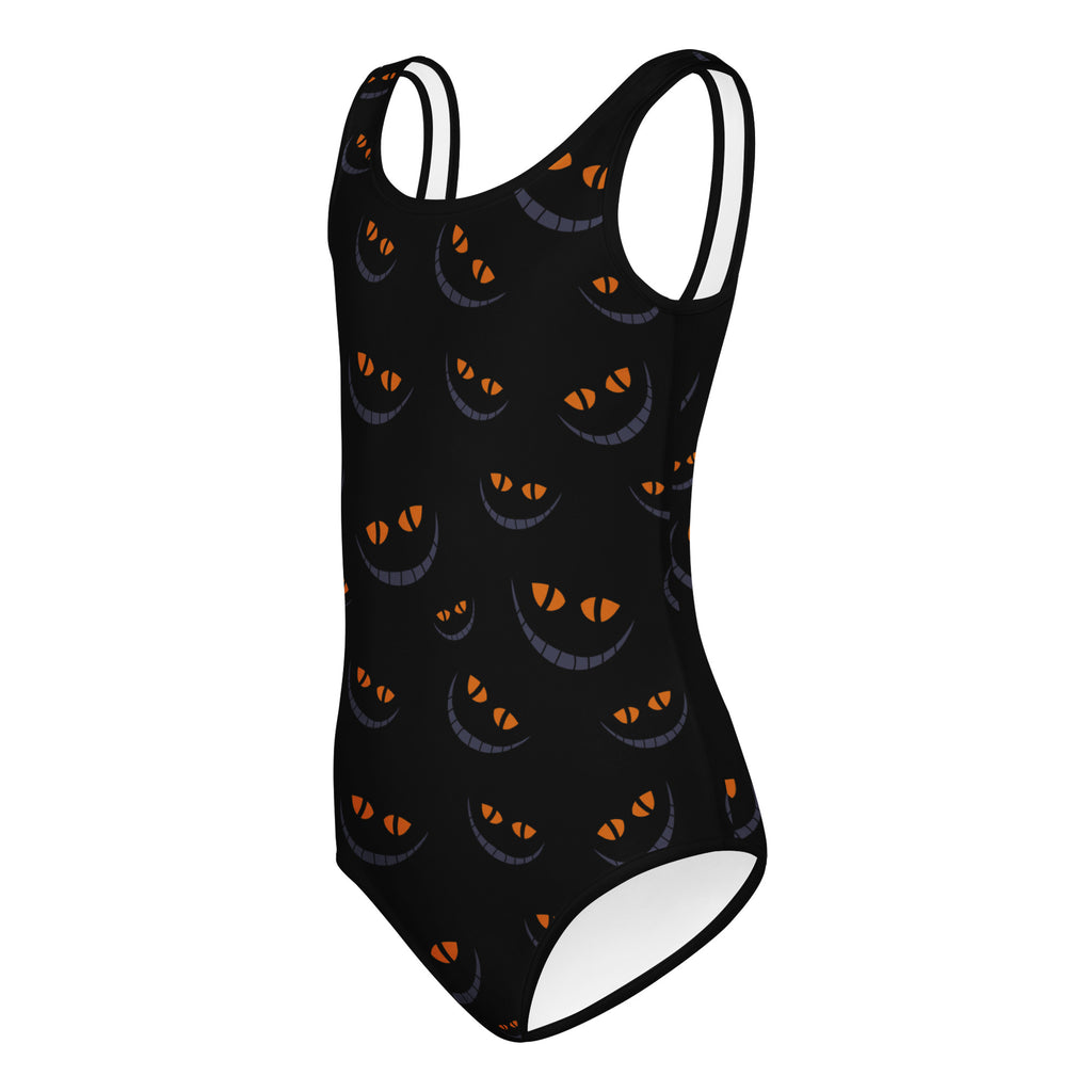 Girls Spooky Cat Eyes Halloween Leotard – Buttery-Soft, Quick-Dry 4-Way Stretch Comfort for Dance & Gymnastics