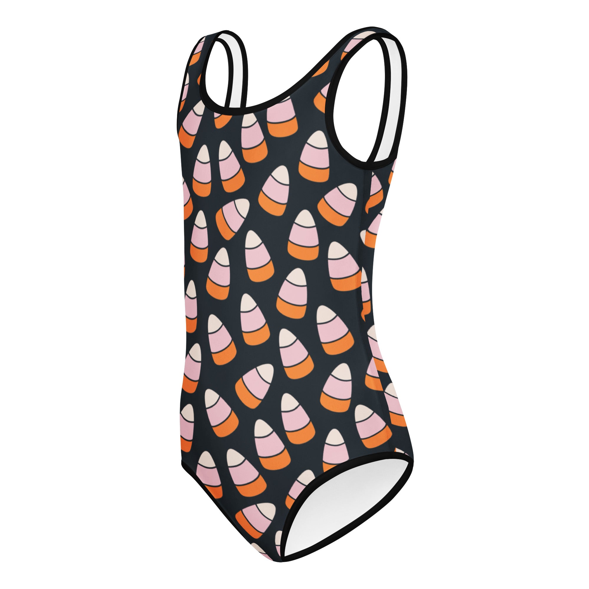 Girls Pink Candy Corn Halloween Leotard – Buttery-Soft, Quick-Dry 4-Way Stretch Comfort for Dance & Gymnastics
