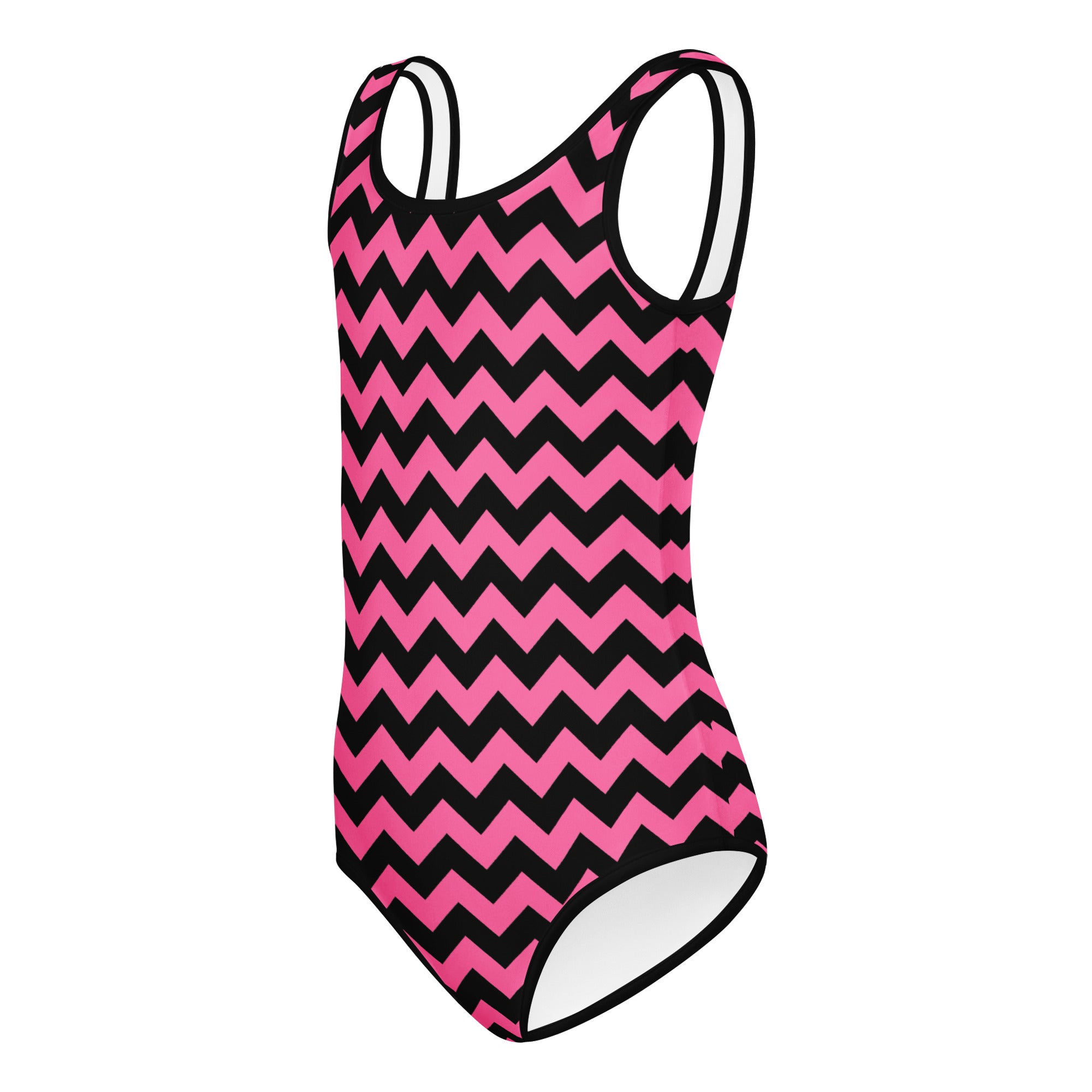Girls Pink Chevron Halloween Leotard – Buttery-Soft, Quick-Dry 4-Way Stretch Comfort for Dance & Gymnastics