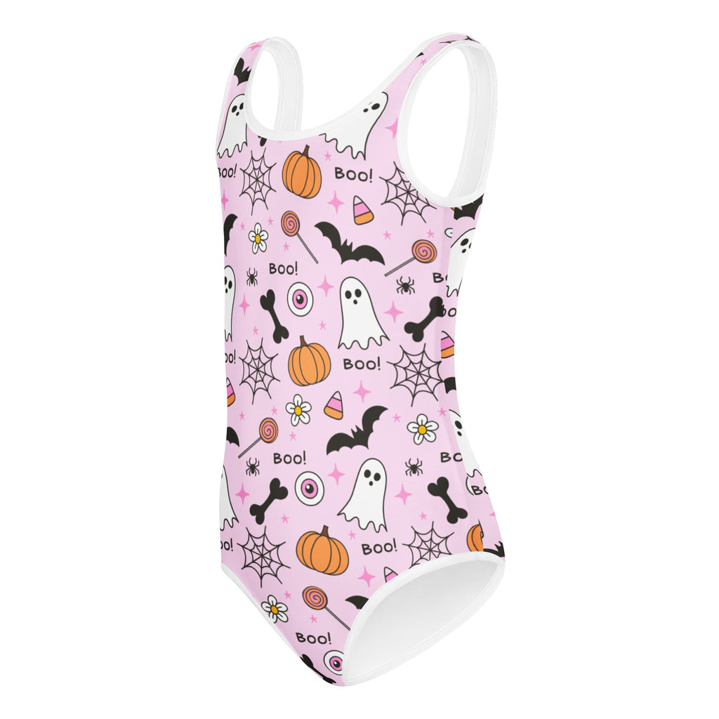 Girls Pink Halloween Leotard – Buttery-Soft, Quick-Dry 4-Way Stretch Comfort for Dance & Gymnastics