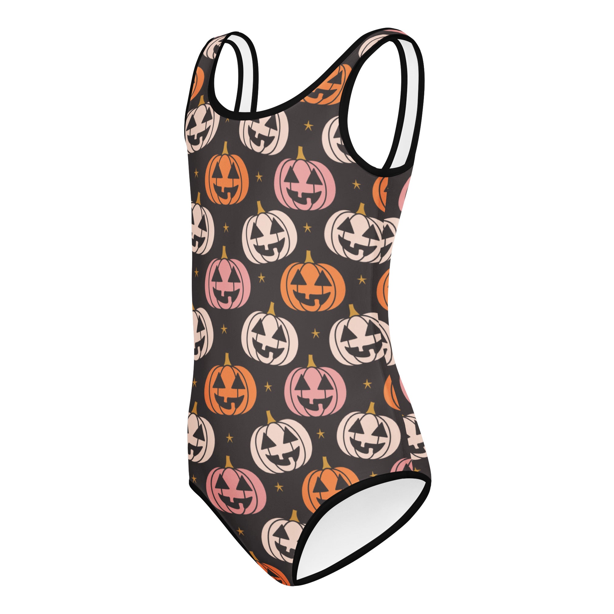 Girls Jack O’ Lantern Halloween Leotard – Buttery-Soft, Quick-Dry 4-Way Stretch Comfort for Dance & Gymnastics