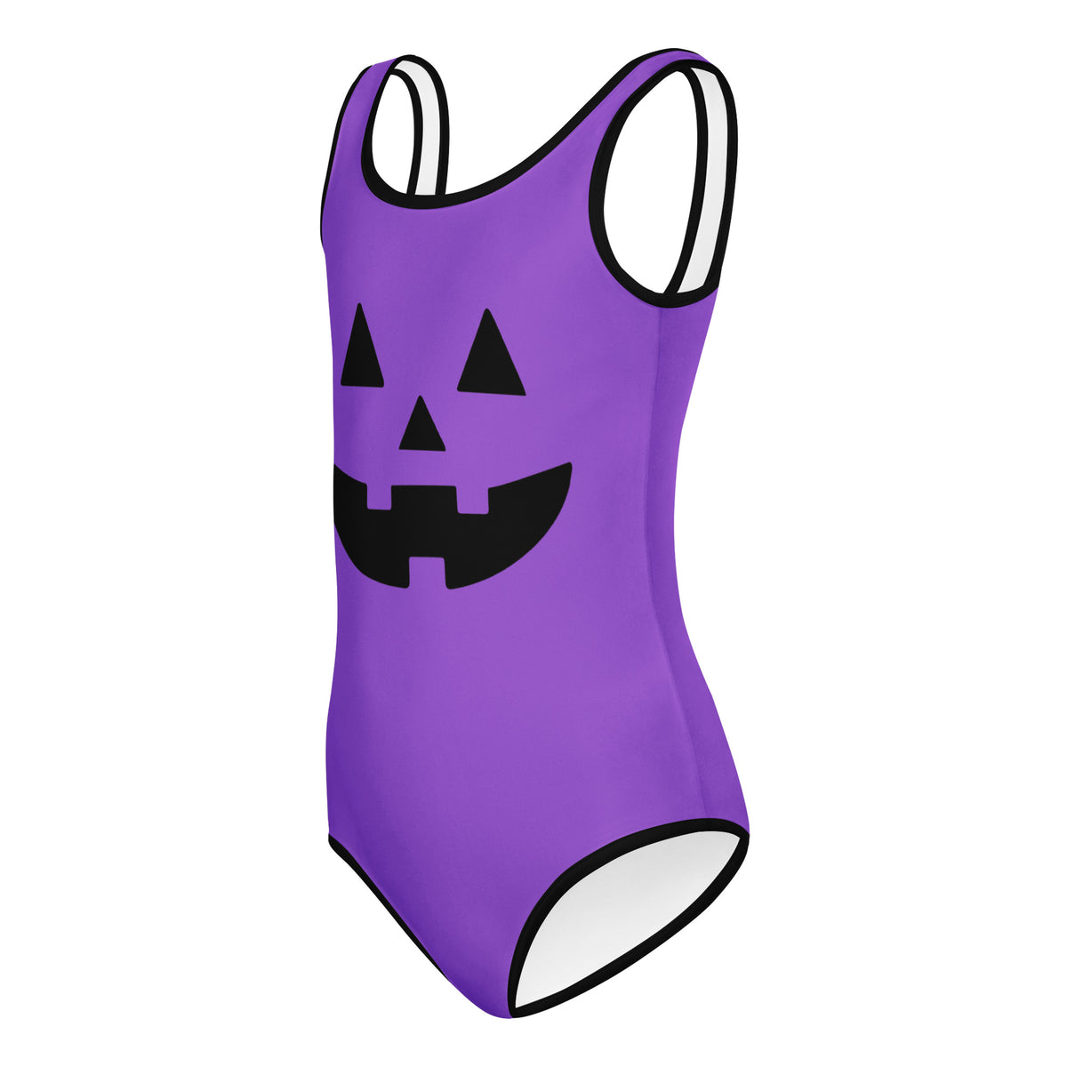 Girls Purple Jack O’ Lantern Halloween Leotard – Buttery-Soft, Quick-Dry 4-Way Stretch Comfort for Dance & Gymnastics