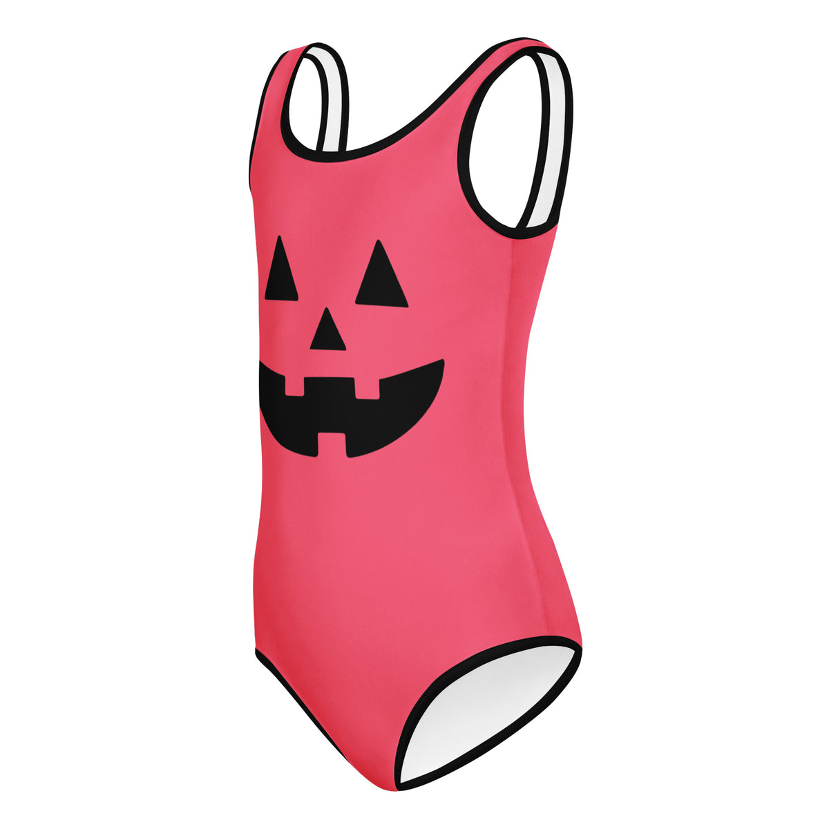 Girls Pink Jack O’ Lantern Halloween Leotard – Buttery-Soft, Quick-Dry 4-Way Stretch Comfort for Dance & Gymnastics