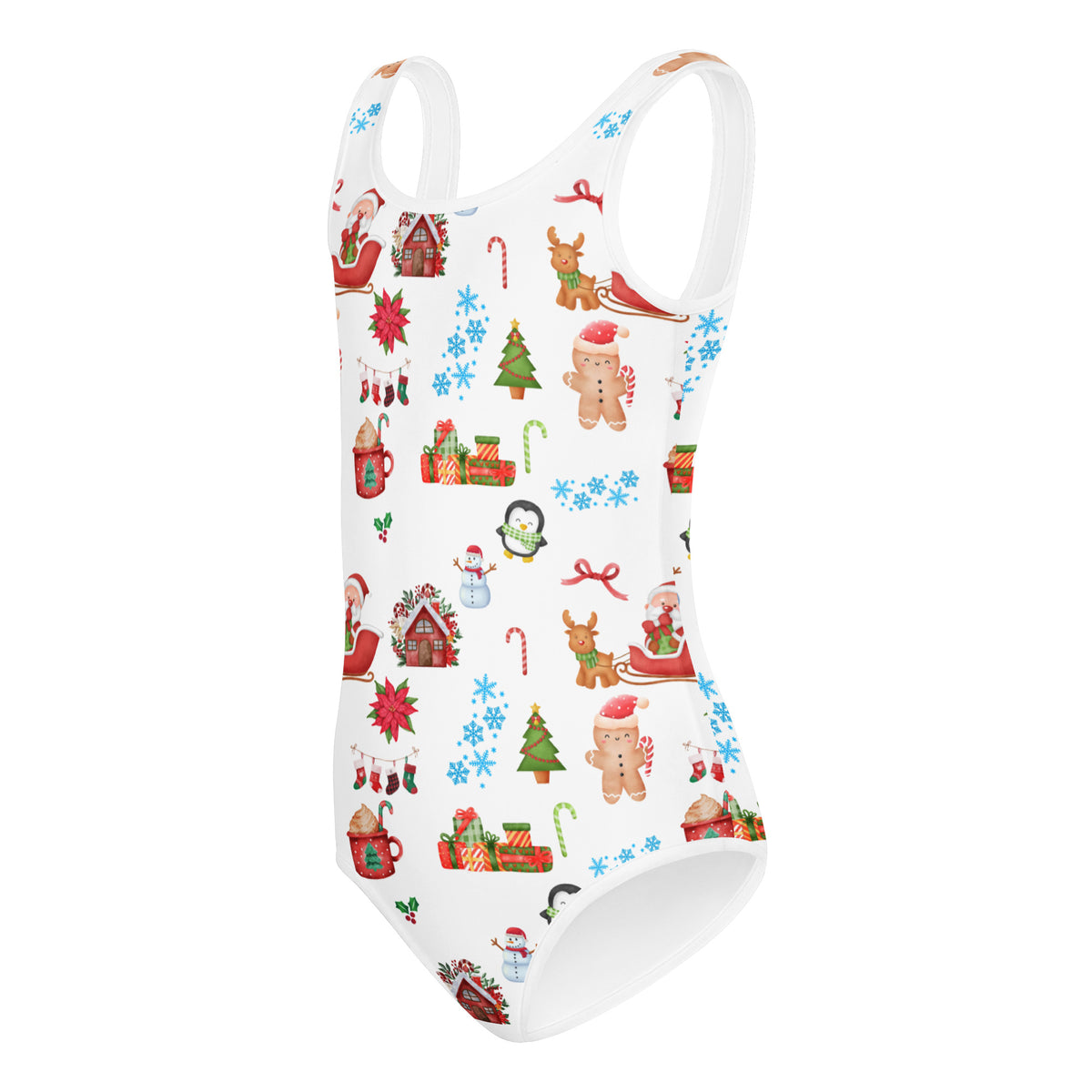 Girls Christmas Themed Leotard – Buttery Soft, Quick Dry 4-Way Stretch Comfort for Dance & Gymnastics