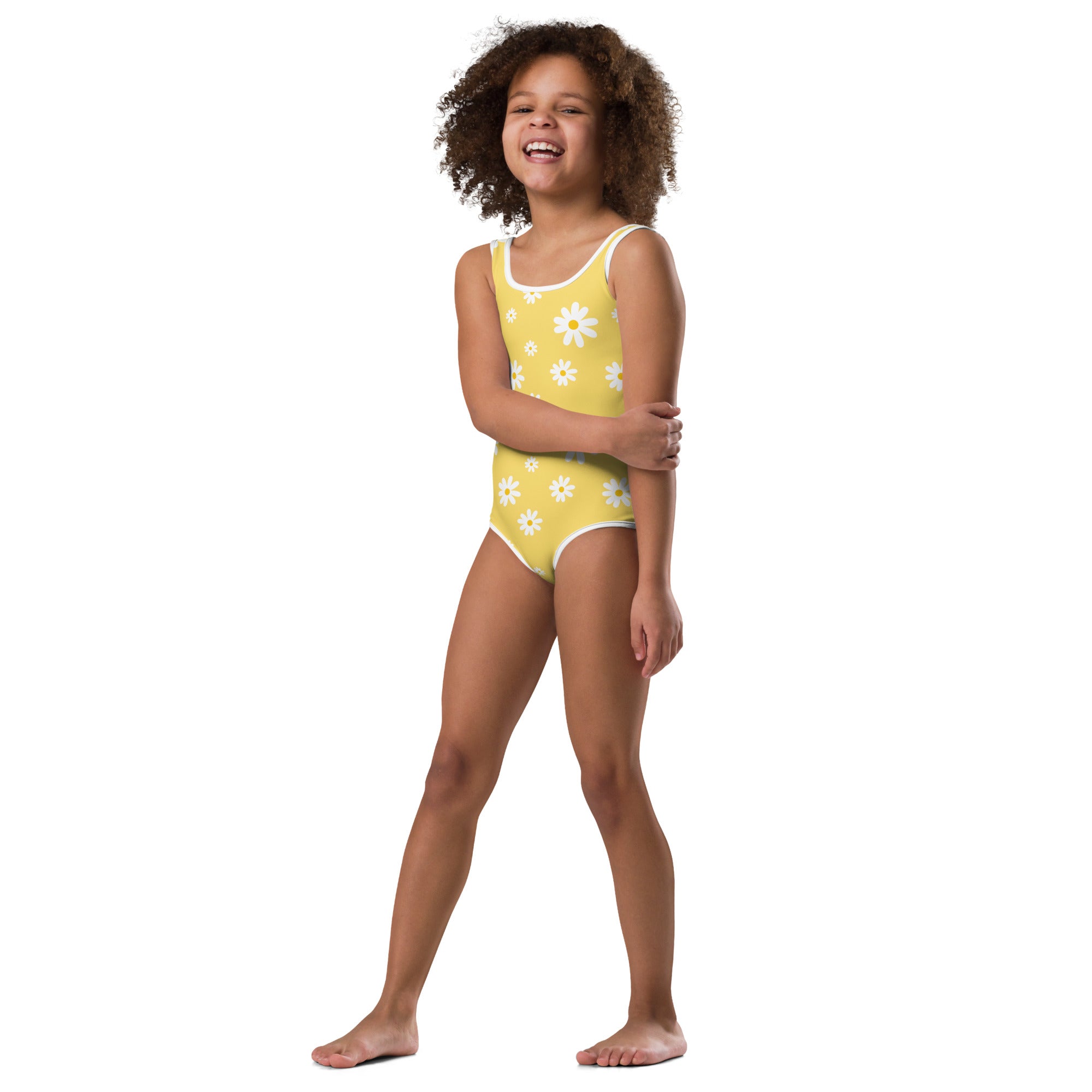 Girls Yellow Daisy Buttery Soft Leotard - Quick Drying For Dance and Gymnastics