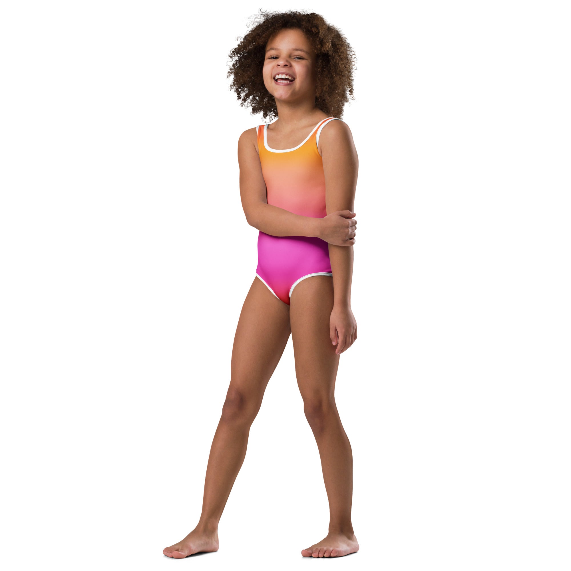 Girls Sunset Ombre Buttery Soft Leotard - Quick Drying For Dance and Gymnastics