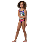 Girls Rainbow Leopard Custom Age It's My Birthday Leotard - Quick Drying For Dance and Gymnastics