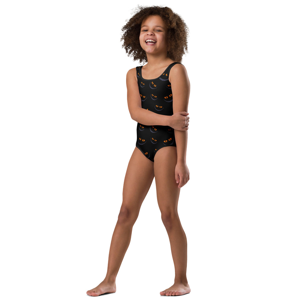 Girls Spooky Cat Eyes Halloween Leotard – Buttery-Soft, Quick-Dry 4-Way Stretch Comfort for Dance & Gymnastics