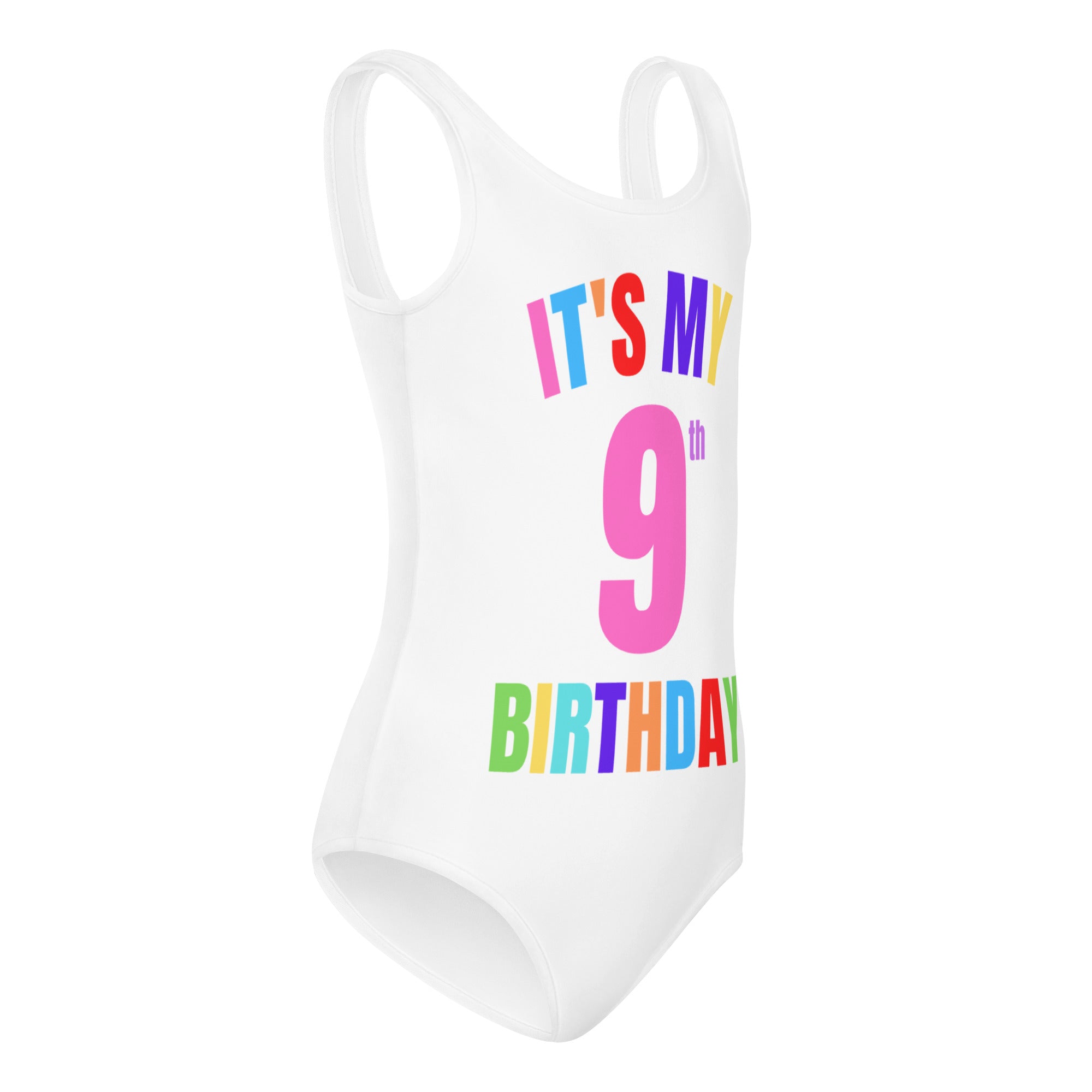 Personalized Girls It's My Birthday Buttery Soft Leotard With Custom Age & Name On Back - Quick Drying For Dance and Gymnastics