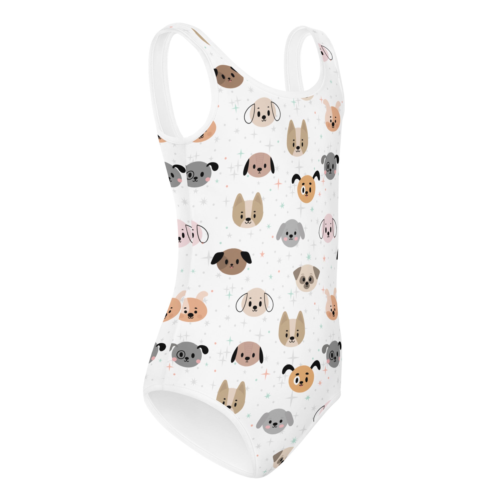 Girls Dog Face Buttery Soft Leotard - Quick Drying For Dance and Gymnastics