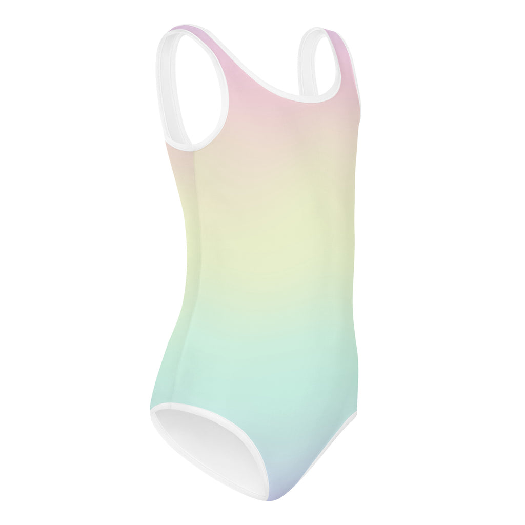 Girls Pastel Rainbow Buttery Soft Leotard - Quick Drying For Dance and Gymnastics