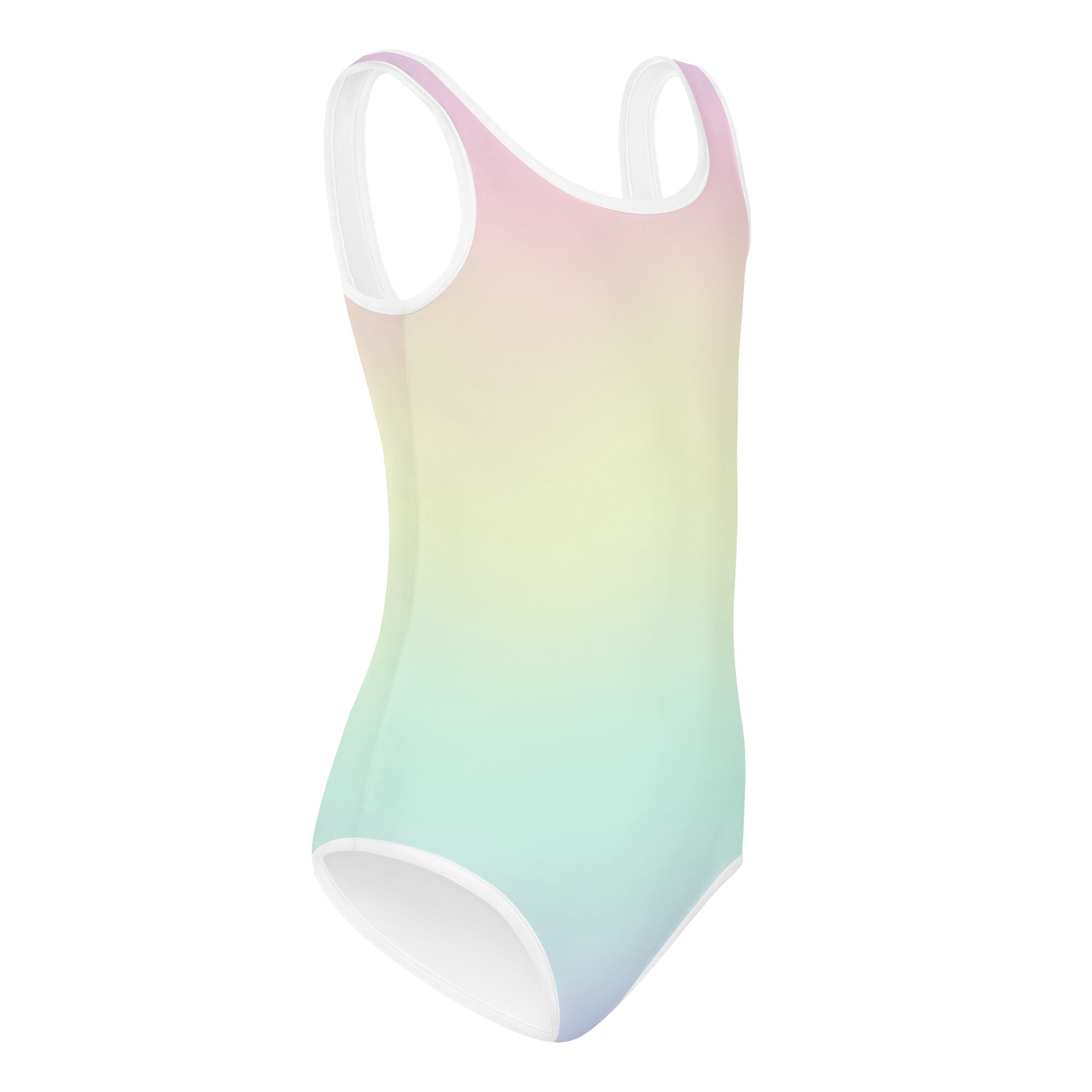 Girls Pastel Rainbow Buttery Soft Leotard - Quick Drying For Dance and Gymnastics