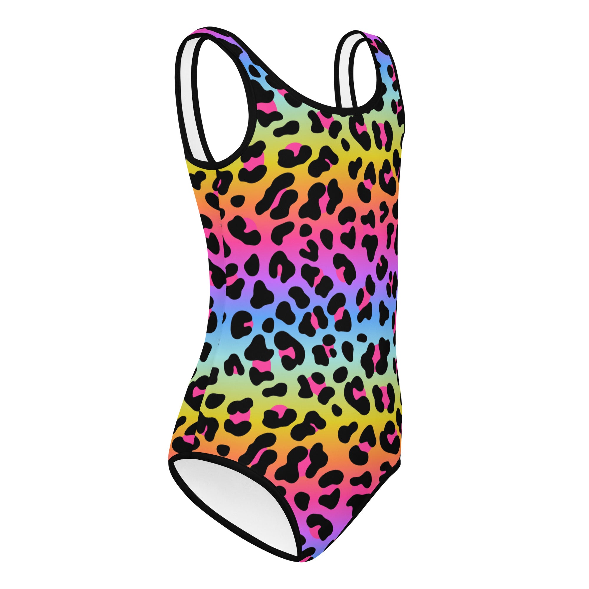 Girls Rainbow Cheetah Buttery Soft Leotard - Quick Drying For Dance and Gymnastics