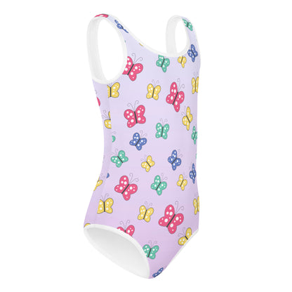 Girls Colorful Butterflies Buttery Soft Leotard