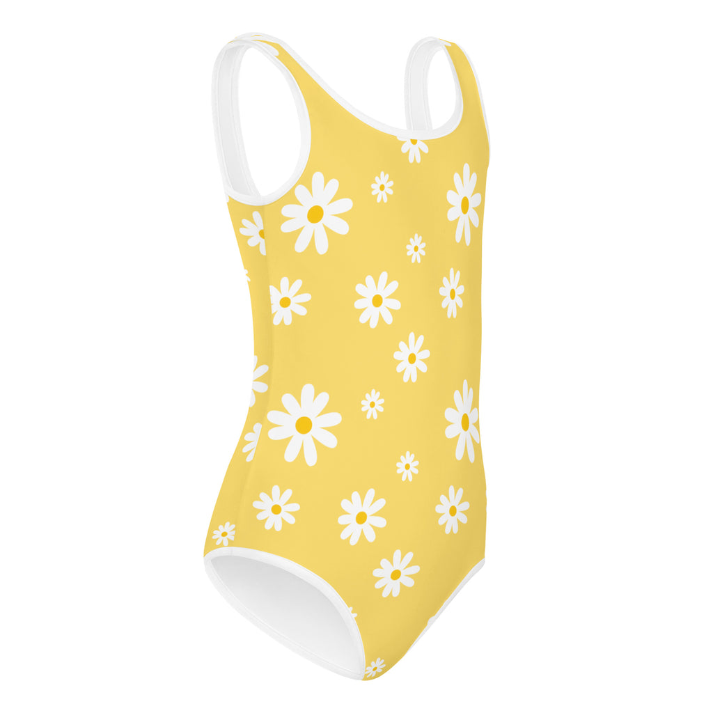 Girls Yellow Daisy Buttery Soft Leotard - Quick Drying For Dance and Gymnastics