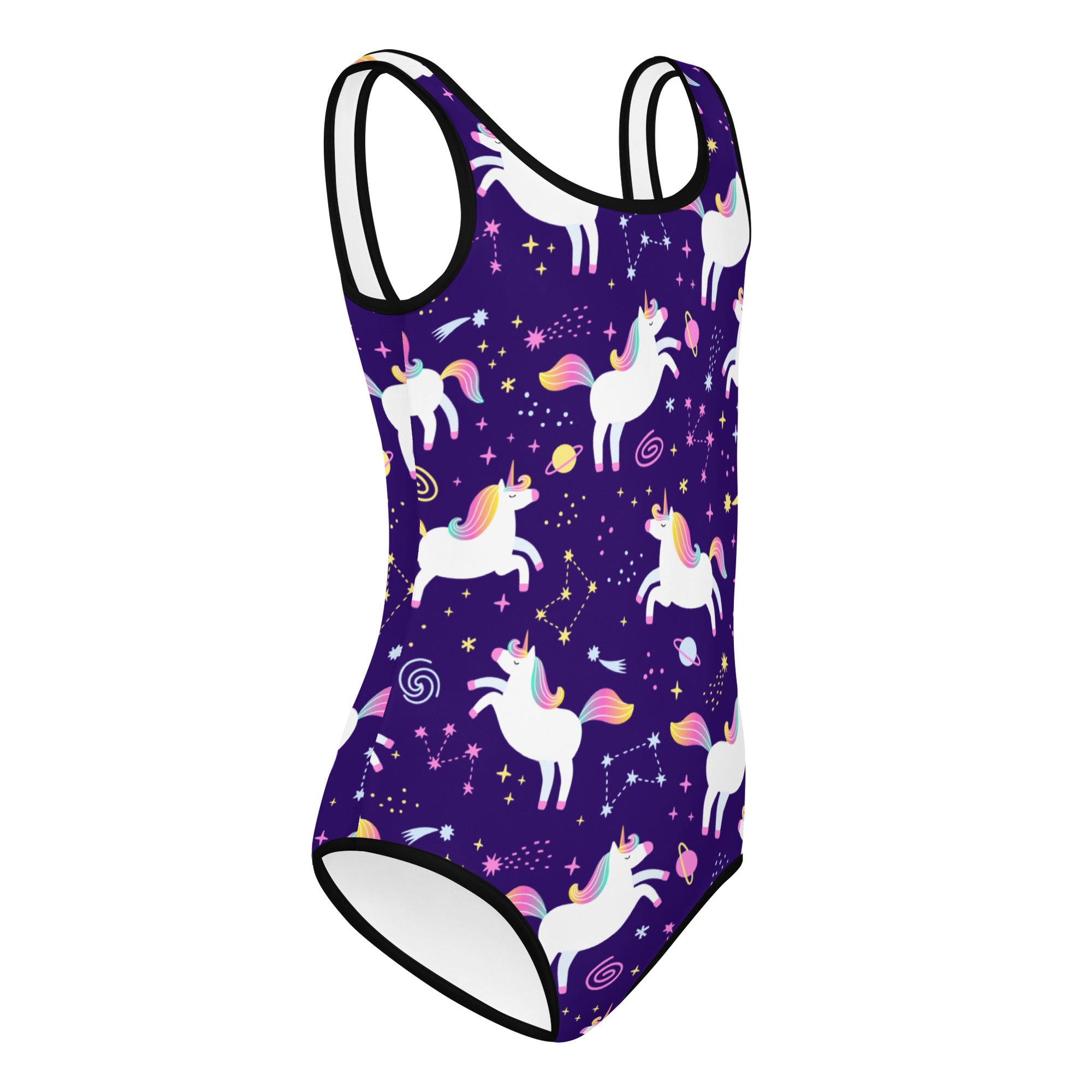 Girls Space Unicorn Buttery Soft Leotard - Quick Drying For Dance and Gymnastics