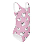 Girls Pink Pug Buttery Soft Leotard - Quick Drying For Dance and Gymnastics