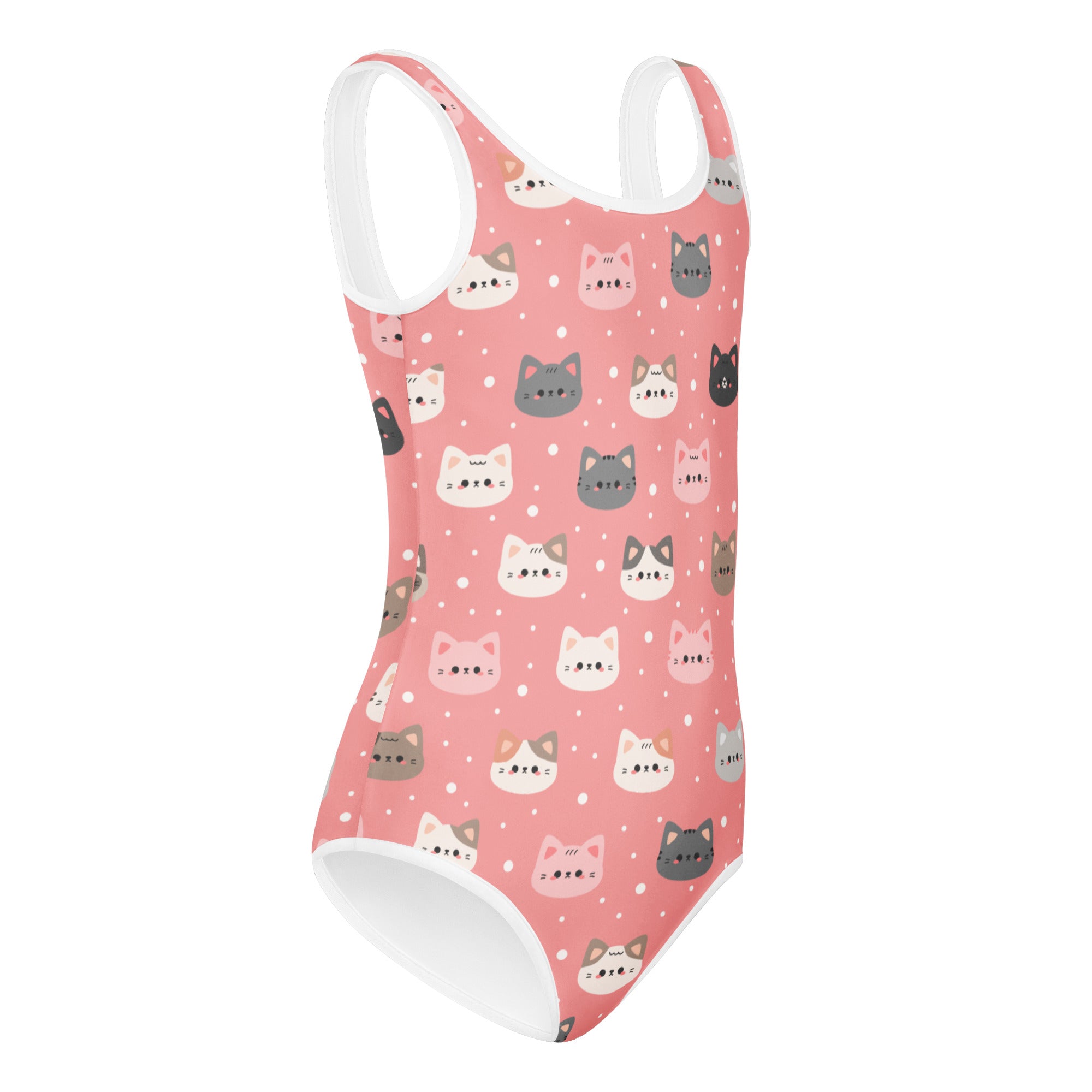 Girls Pink Cat Buttery Soft Leotard - Quick Drying For Dance and Gymnastics