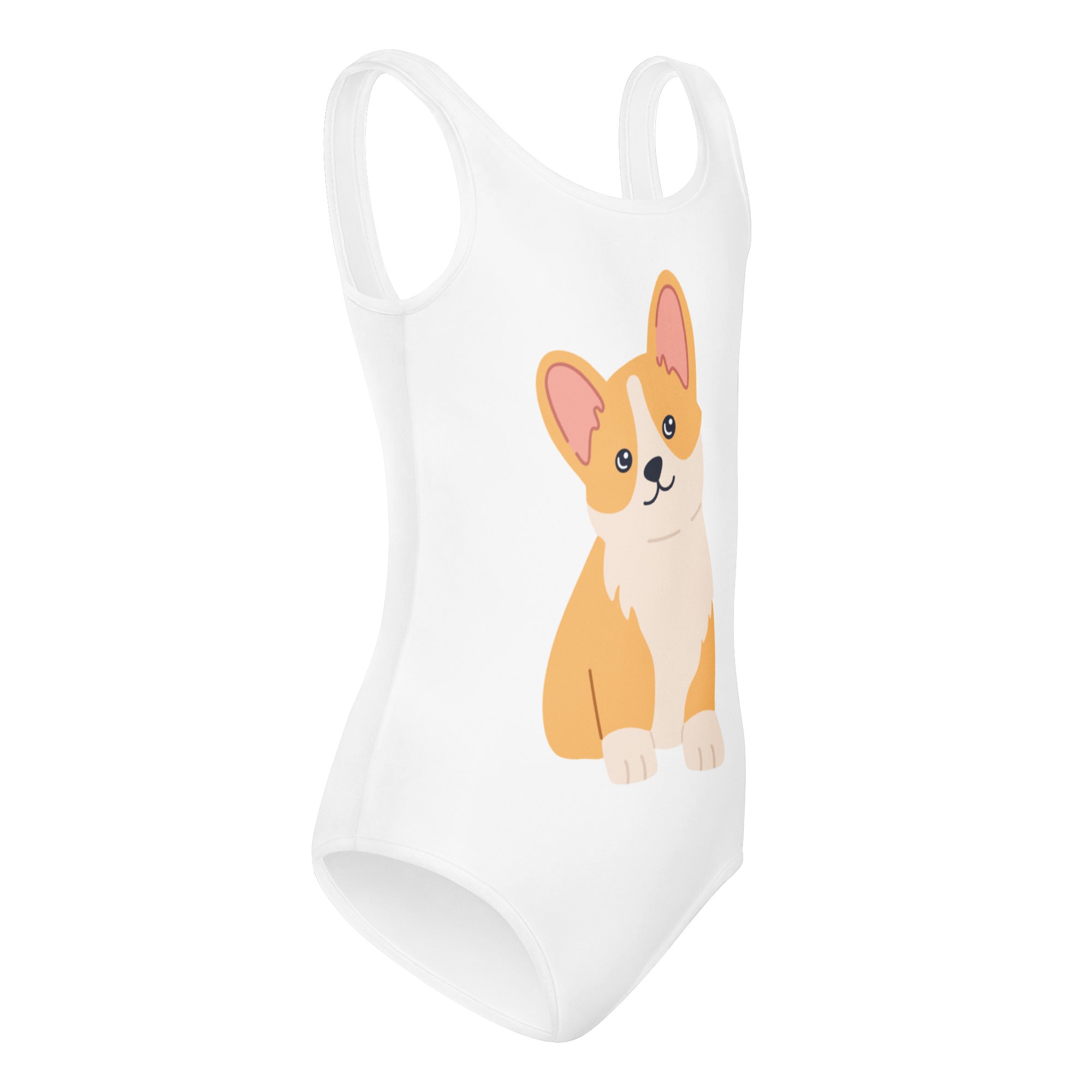 Girls Corgi Dog Buttery Soft Leotard - Quick Drying For Dance and Gymnastics