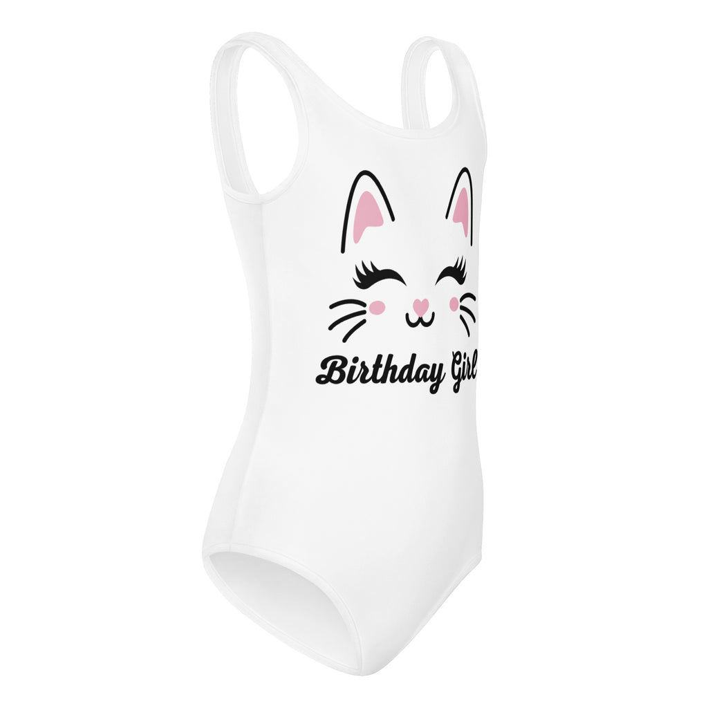 Birthday Girl Cute Cat Buttery Soft Leotard - Quick Drying For Dance and Gymnastics