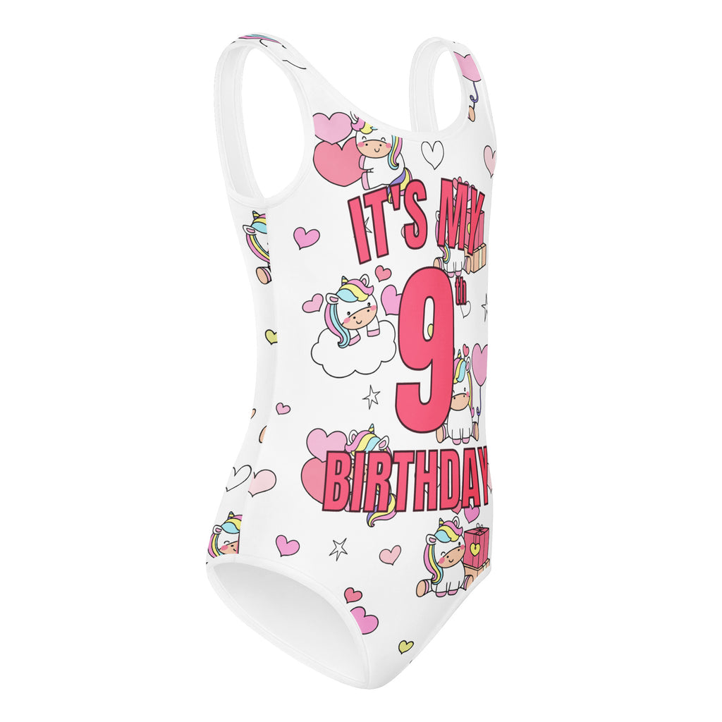 Girls Unicorn Birthday Custom Age It's My Birthday Leotard - Quick Drying For Dance and Gymnastics