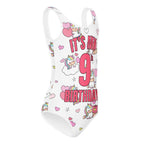 Girls Unicorn Birthday Custom Age It's My Birthday Leotard - Quick Drying For Dance and Gymnastics