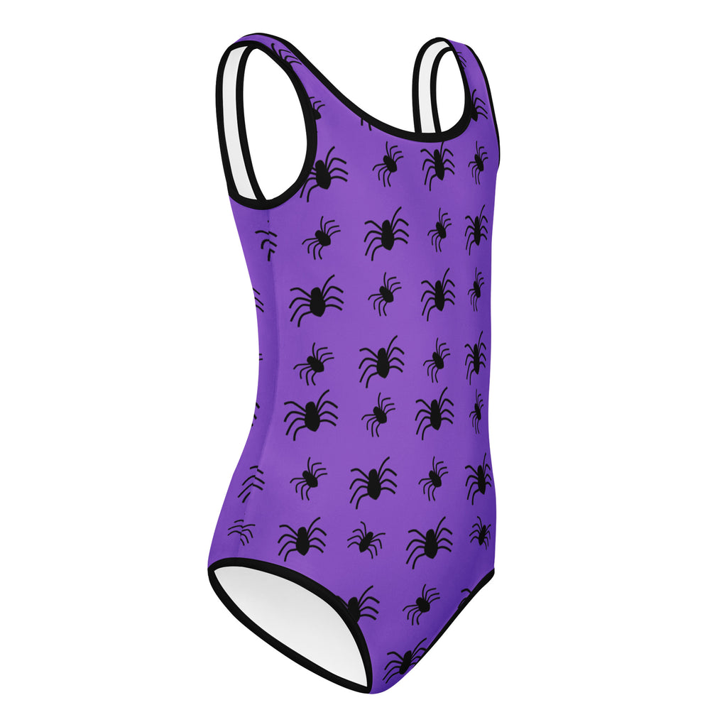 Girls Purple Spider Halloween Leotard – Buttery-Soft, Quick-Dry 4-Way Stretch Comfort for Dance & Gymnastics
