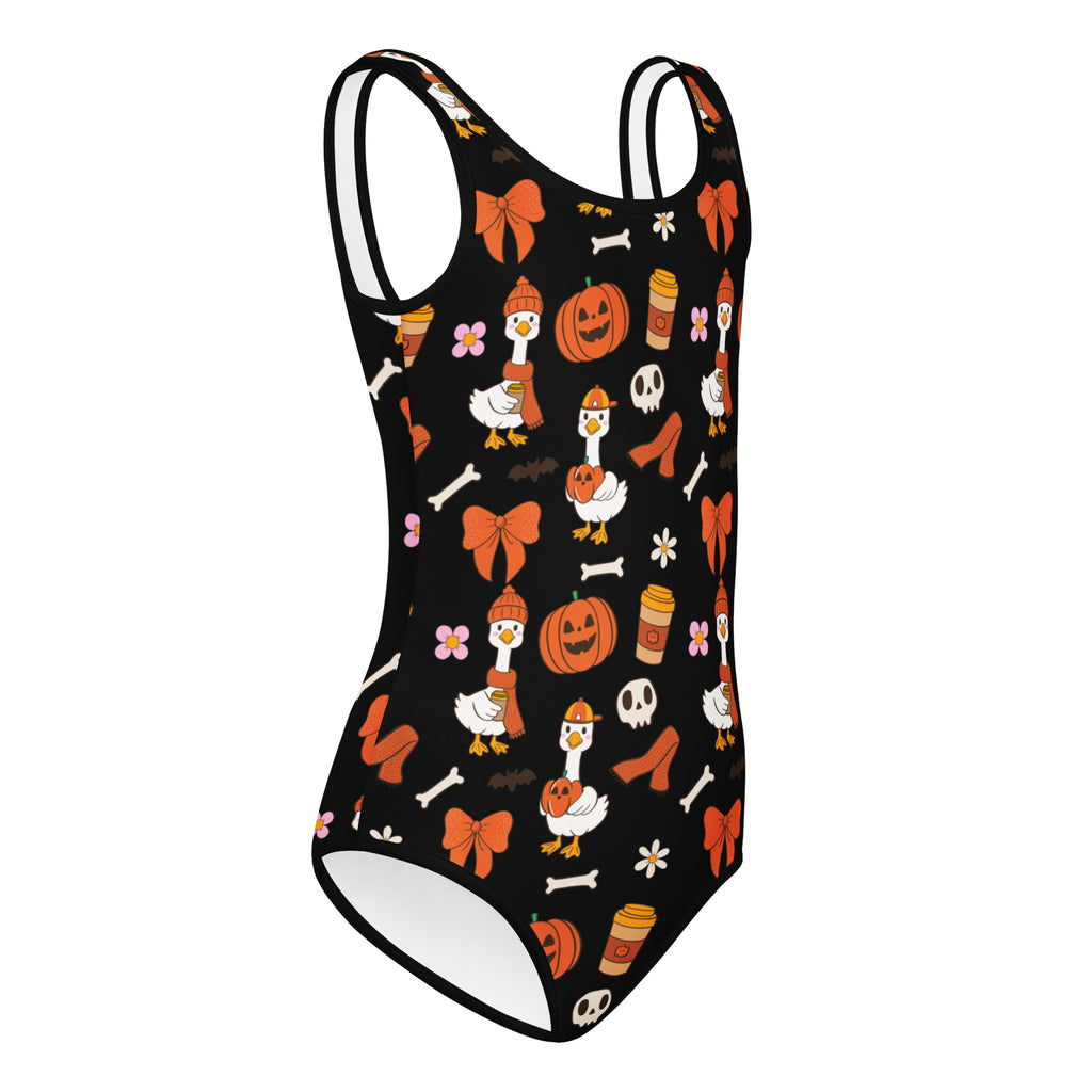 Girls Goose Halloween Leotard – Buttery-Soft, Quick-Dry 4-Way Stretch Comfort for Dance & Gymnastics