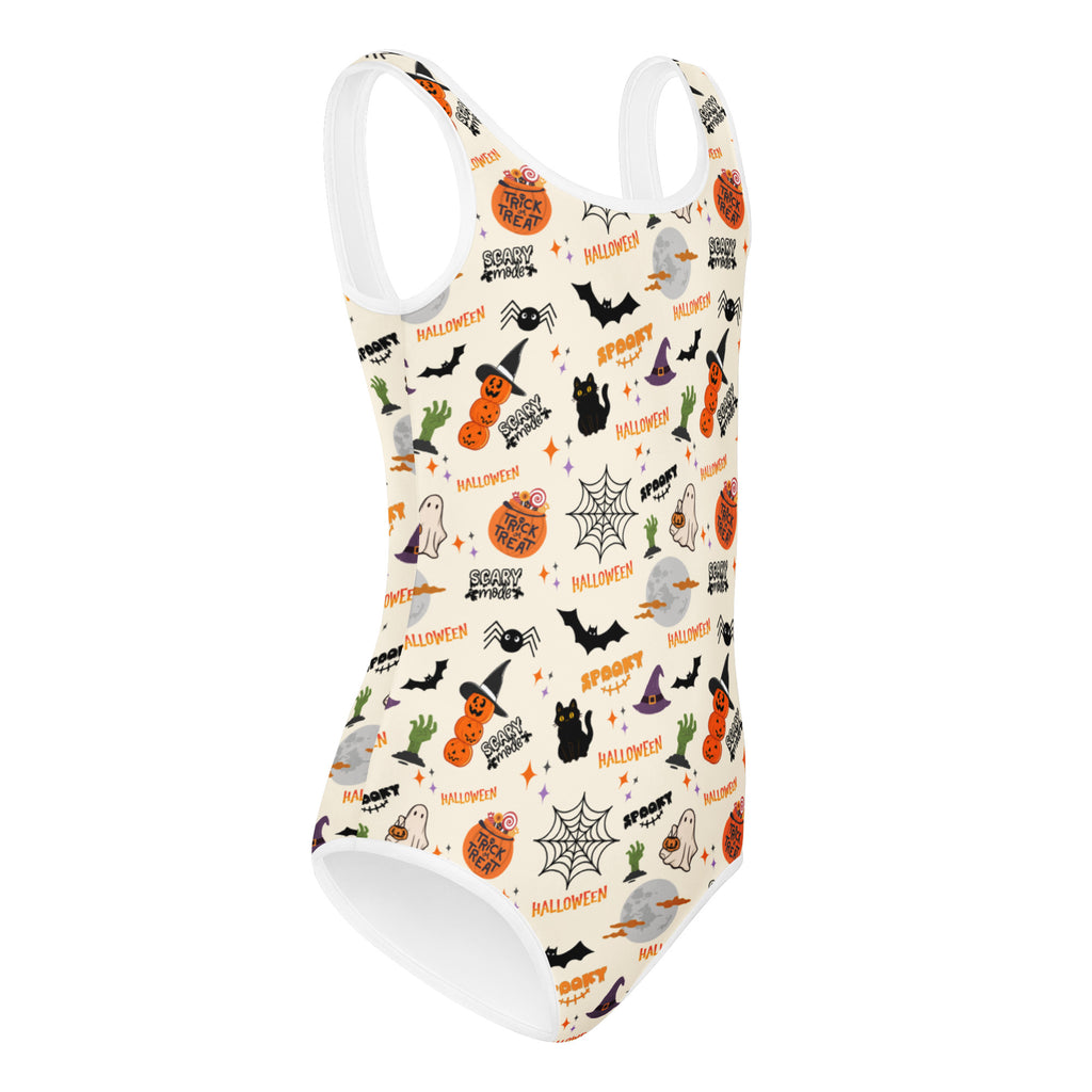 Girls Spooky Halloween Themed Leotard – Buttery-Soft, Quick-Dry 4-Way Stretch Comfort for Dance & Gymnastics