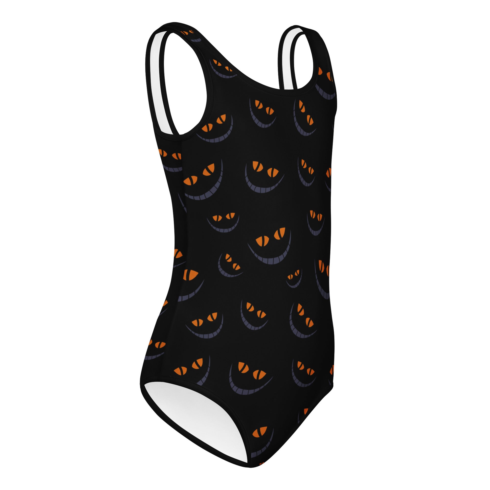 Girls Spooky Cat Eyes Halloween Leotard – Buttery-Soft, Quick-Dry 4-Way Stretch Comfort for Dance & Gymnastics