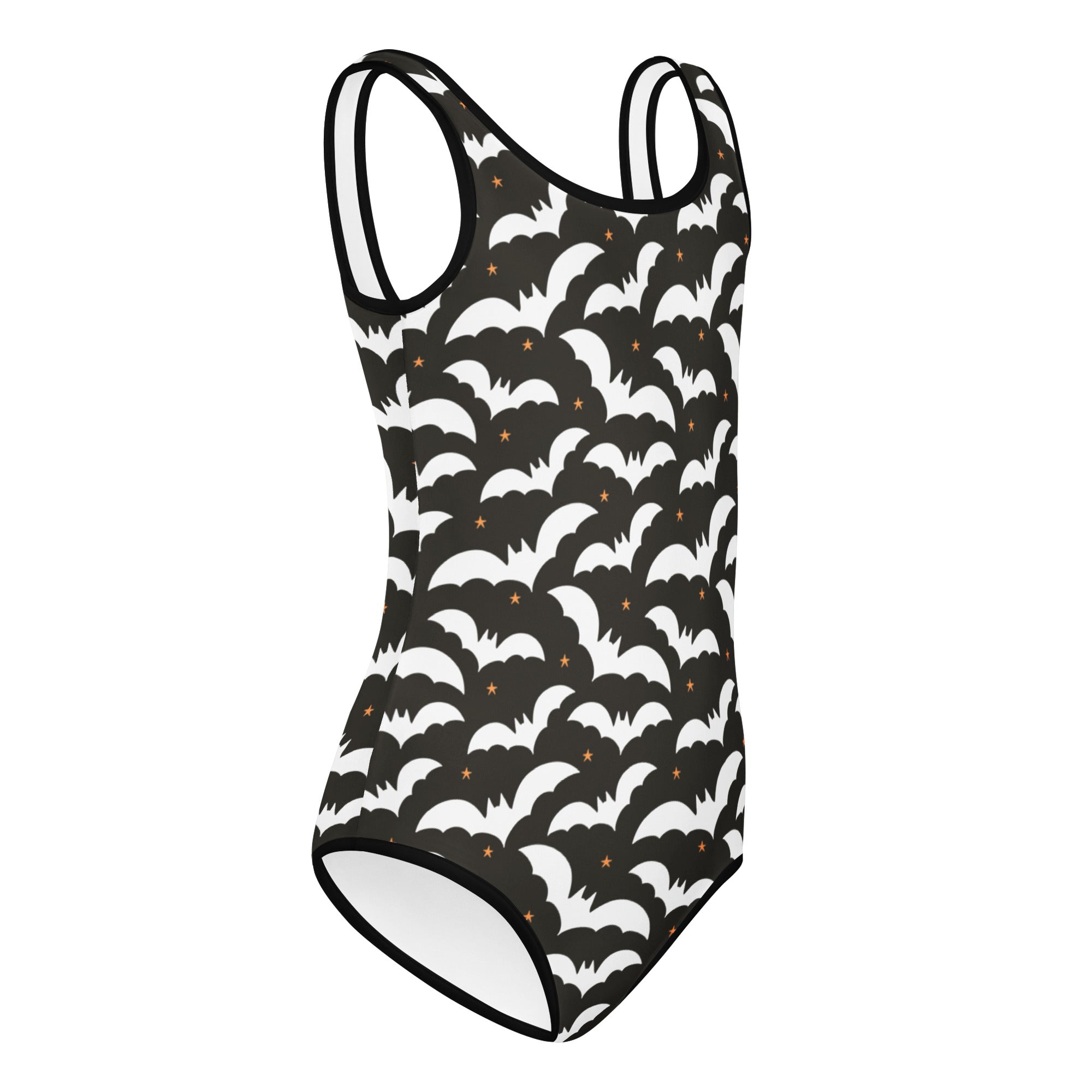 Girls Brown White Bat Halloween Leotard – Buttery-Soft, Quick-Dry 4-Way Stretch Comfort for Dance & Gymnastics