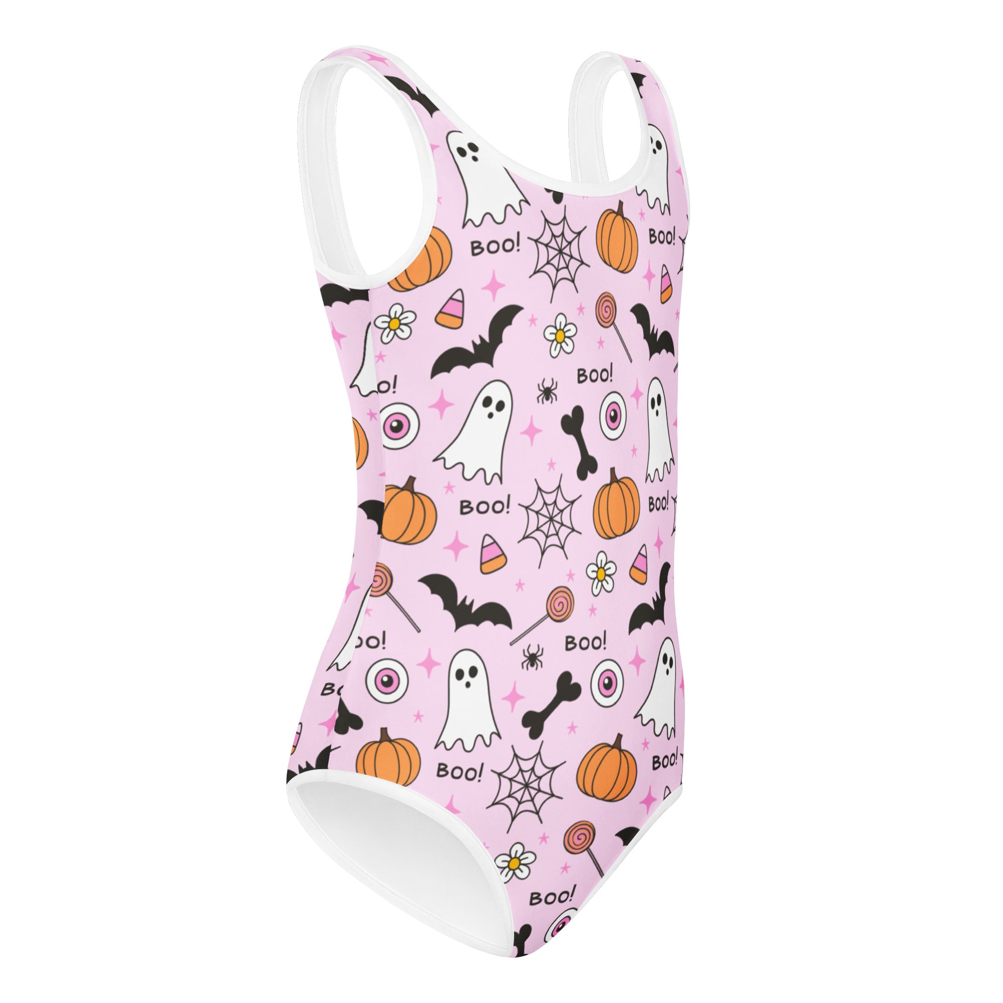 Girls Pink Halloween Leotard – Buttery-Soft, Quick-Dry 4-Way Stretch Comfort for Dance & Gymnastics